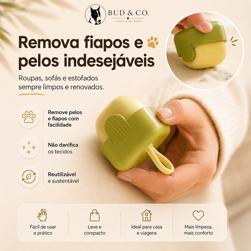 Bud & Co. EasyClean™ | Removedor Lavável de Pelos